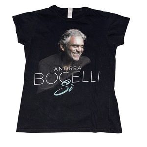 Andrea Bocelli babydoll Concert Shirt: Italian Tenor: Classical Opera Artist